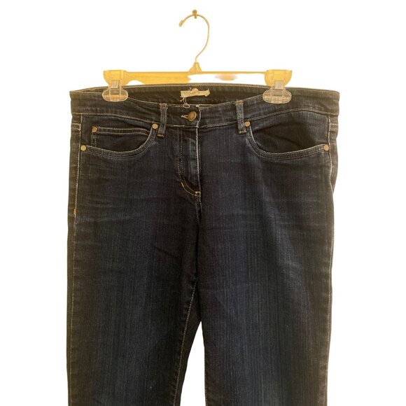 Eileen Fisher Jean Women's 12 Ankle Medium Wash 9" Rise Organic Cotton Blend - Picture 4 of 6